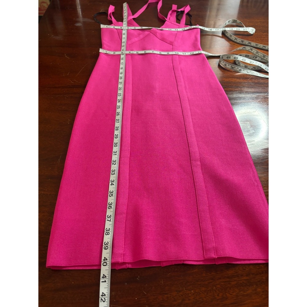 Bebe Strappy Bandage Dress M Structured Body Con Party Going Out - Picture 6 of 7